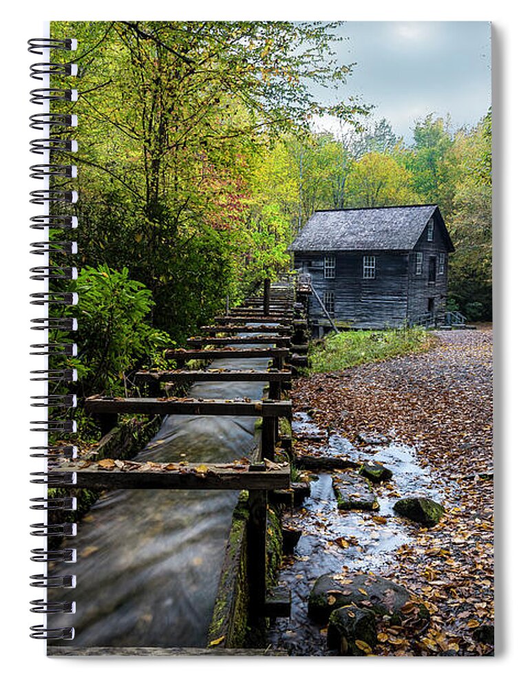 Appalachian Spiral Notebook featuring the photograph The Mingus Mill by David Morefield