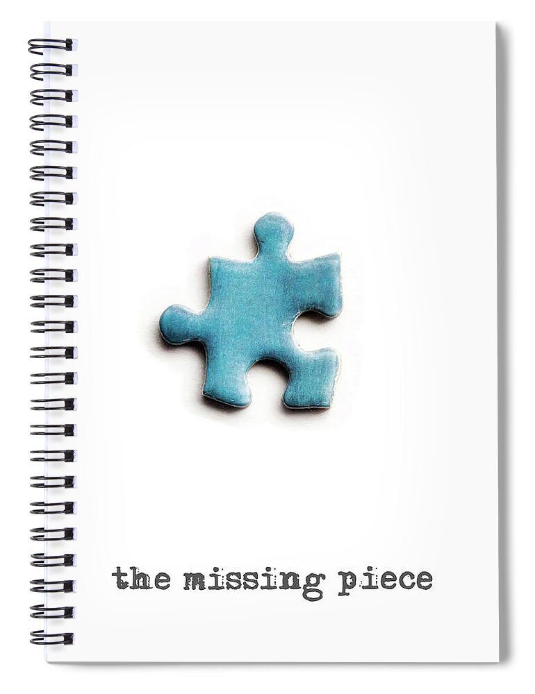 Puzzle Spiral Notebook featuring the photograph The missing piece by Micah Offman