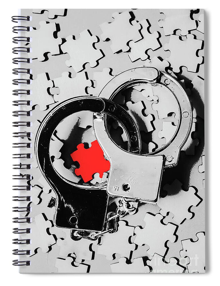 Clue Spiral Notebook featuring the photograph The missing puzzle piece by Jorgo Photography