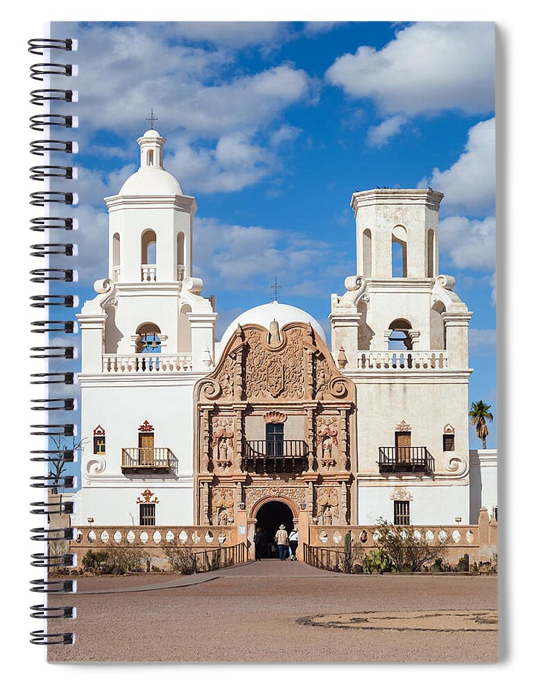 Architecture Spiral Notebook featuring the photograph The Mission by Ed Gleichman