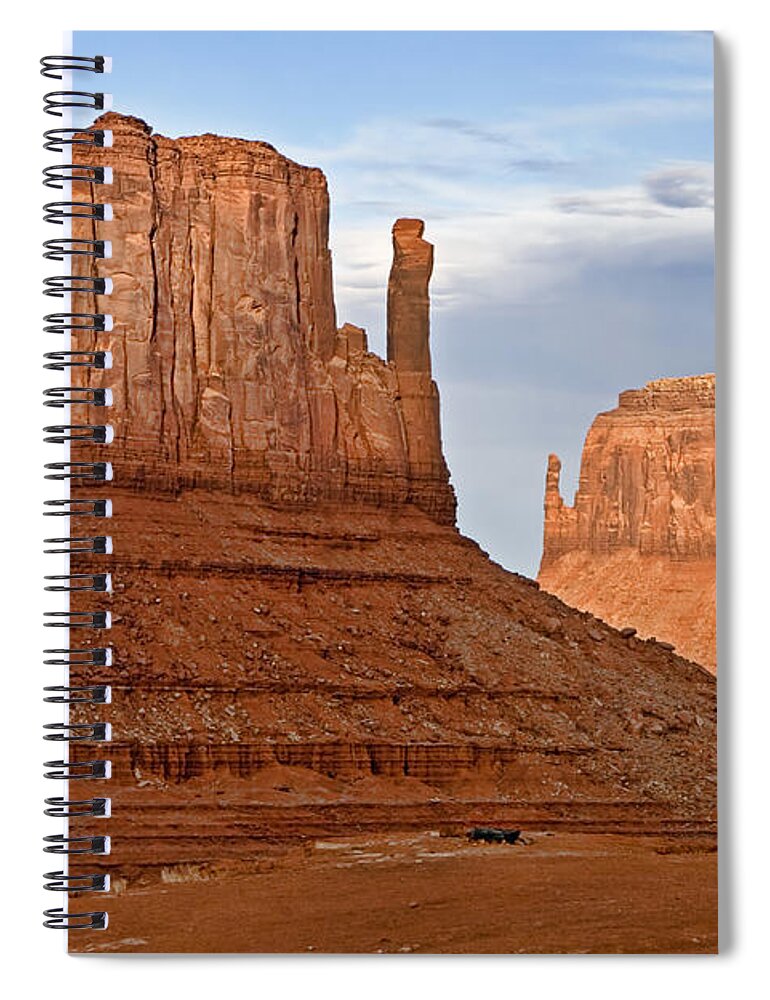 Arizona Spiral Notebook featuring the photograph The Mittens by Peter Tellone