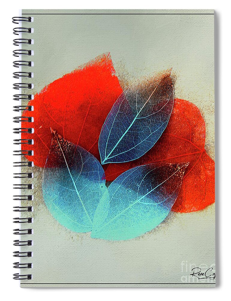 Leaves Spiral Notebook featuring the photograph The Monthly Leaf Mixer by Rene Crystal
