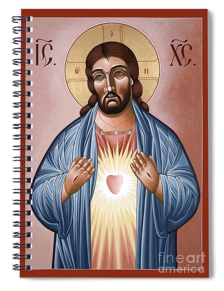 The Most Sacred Heart Of Jesus Spiral Notebook featuring the painting The Most Sacred Heart of Jesus 120 by William Hart McNichols