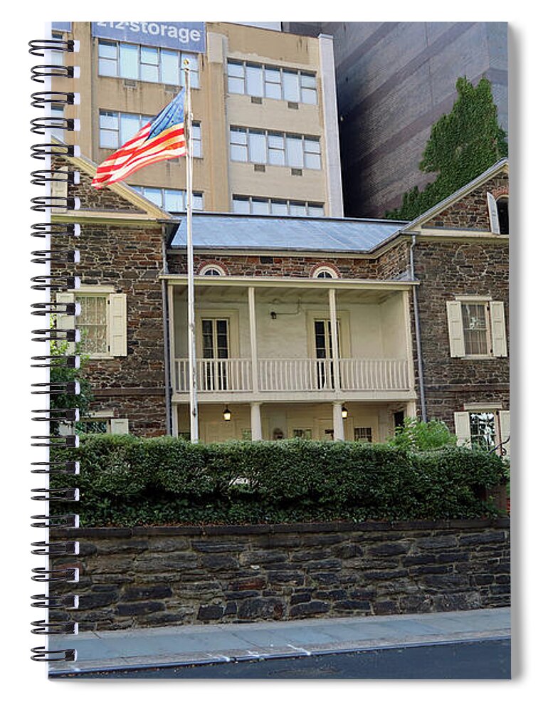 Mount Vernon Hotel Spiral Notebook featuring the photograph The Mount Vernon Hotel Museum formerly the Abigail Adams Smith Museum by Steven Spak