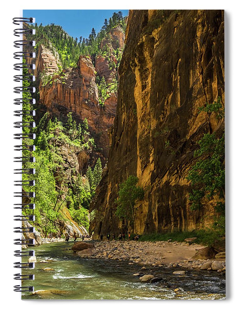 The Narrows Spiral Notebook featuring the photograph The Narrows by George Kenhan