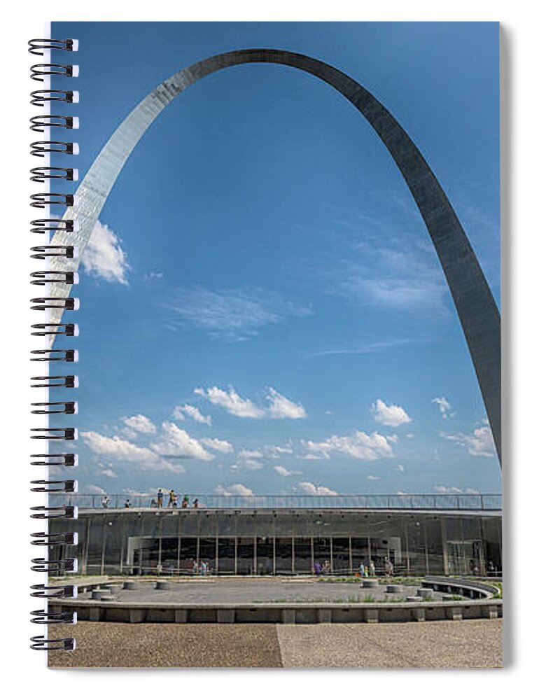 St Louis Arch Spiral Notebook featuring the photograph The New St. Louis Arch Entry by Susan Rissi Tregoning