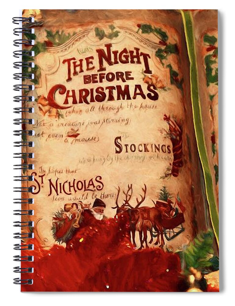 The Night Before Christmas Spiral Notebook featuring the photograph The Night Before Christmas by Carol Montoya