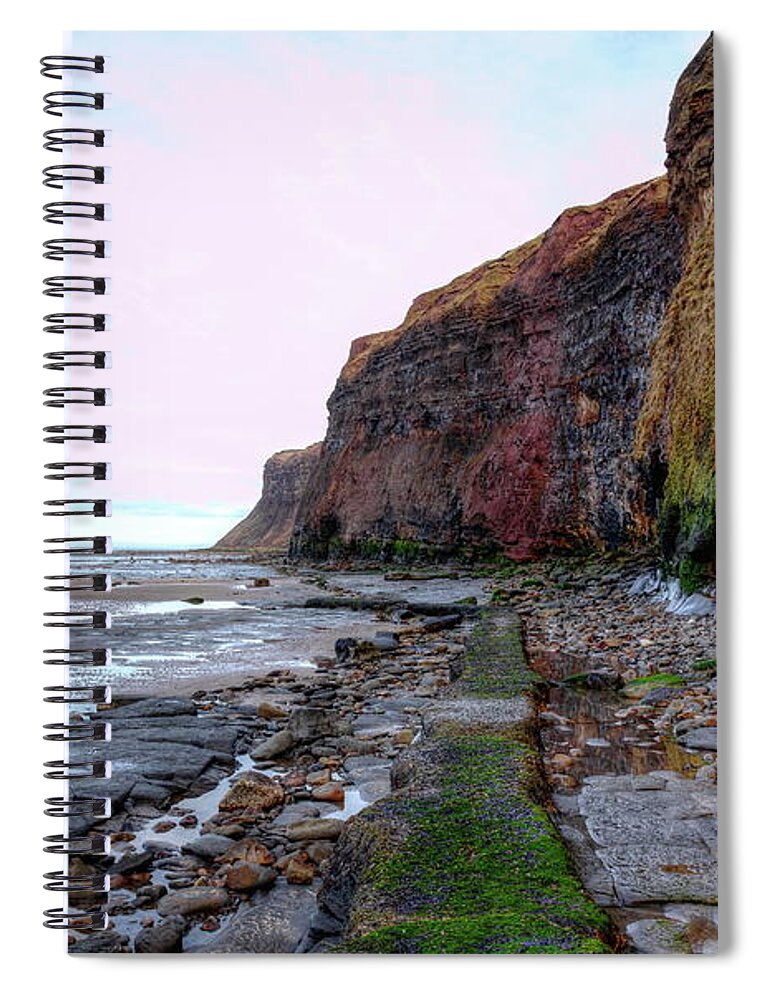 Cliffs Spiral Notebook featuring the photograph The North Sea Beyond by Jeff Townsend