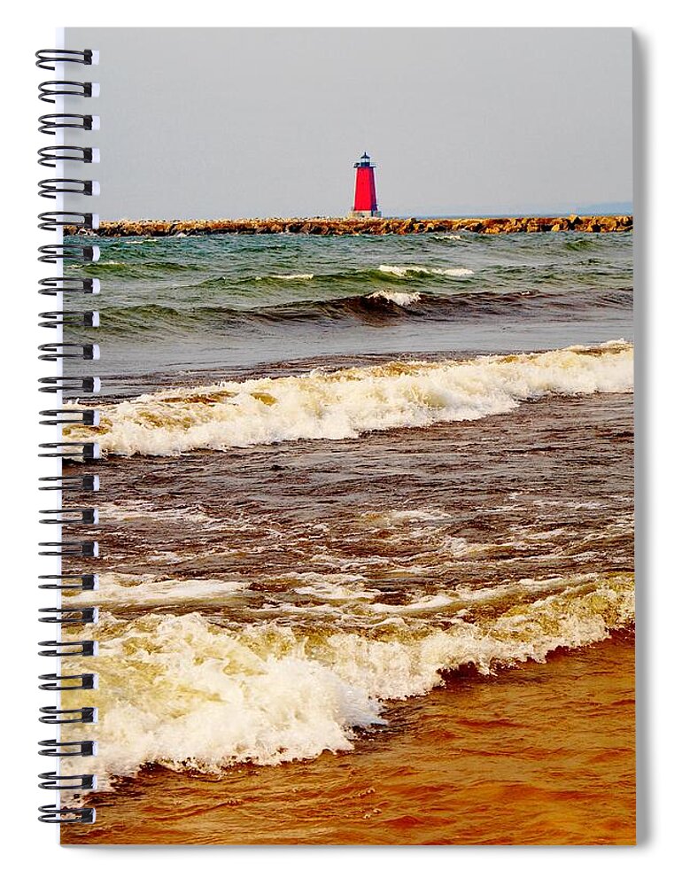 Lake Michigan Spiral Notebook featuring the photograph The North Shore by Daniel Thompson