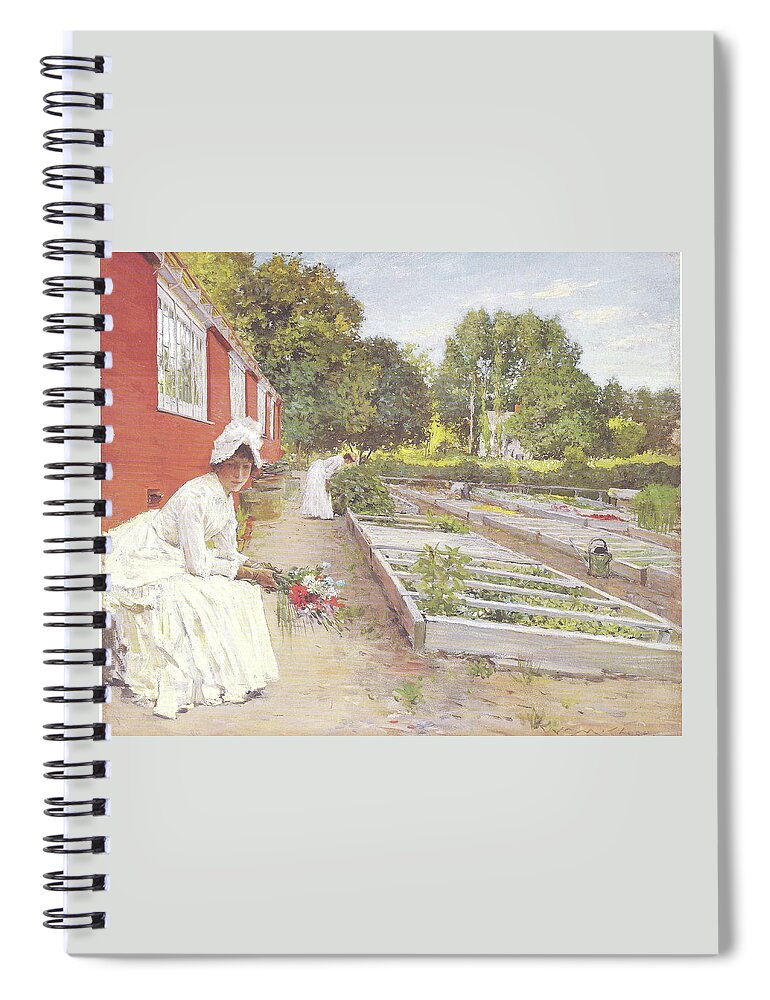 Nursery Spiral Notebook featuring the painting The Nursery by Reynold Jay