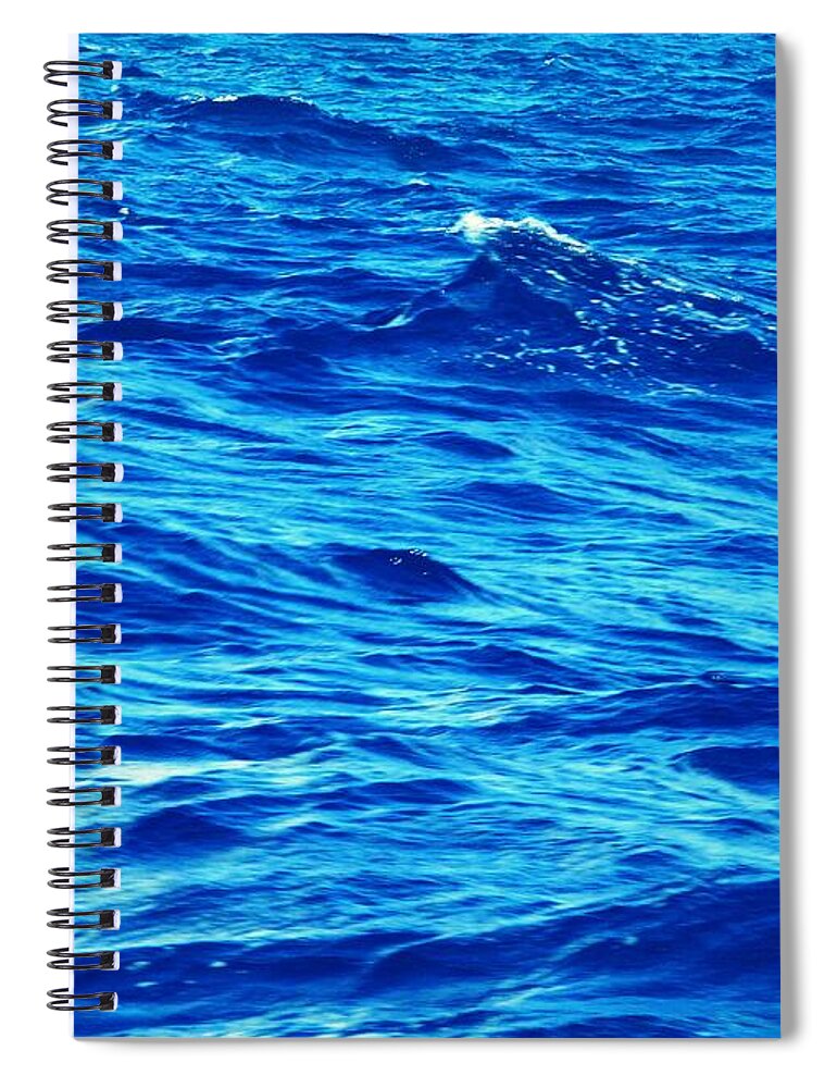 Blue Spiral Notebook featuring the photograph The Ocean by Dietmar Scherf