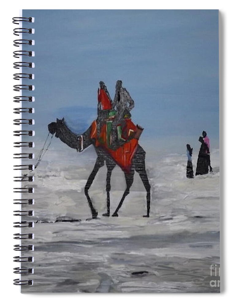 Acrylic Painting Spiral Notebook featuring the painting The Odyssey by Denise Morgan