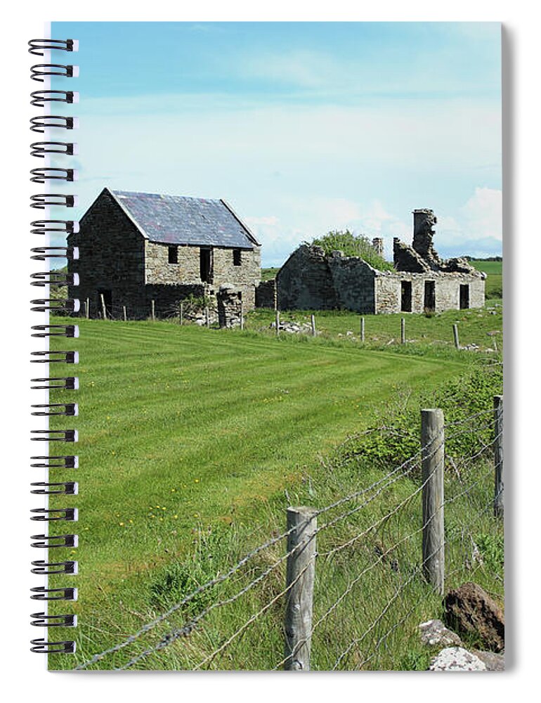 St John's Point Spiral Notebook featuring the photograph The Old Homestead St John's Point Donegal Ireland by Eddie Barron