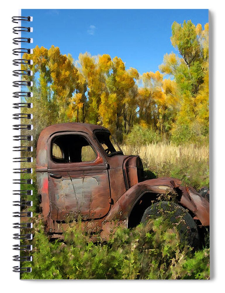 Truck Spiral Notebook featuring the photograph The old truck Chama New Mexico by Kurt Van Wagner