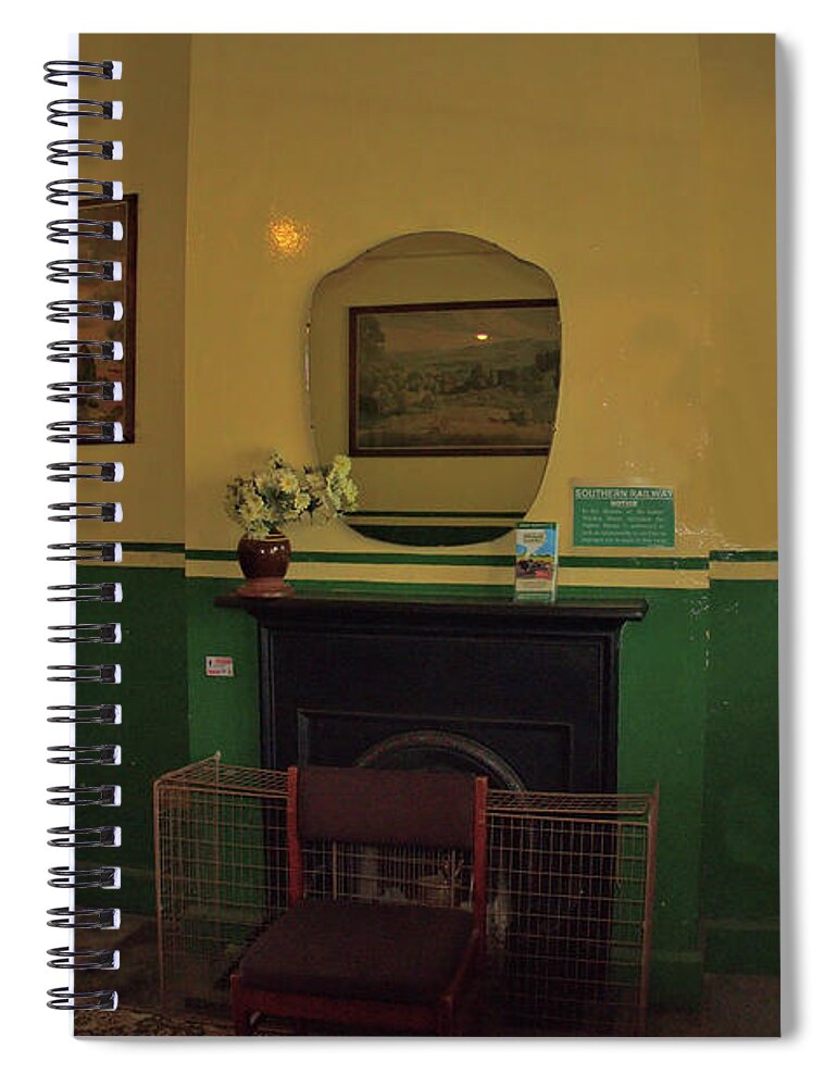 Nostalgia Spiral Notebook featuring the photograph The Old Waiting Room by Richard Denyer