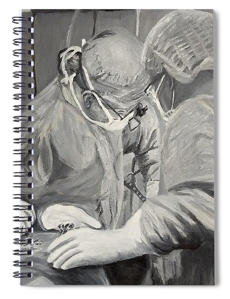 Or Spiral Notebook featuring the painting The Operation by Kevin Daly