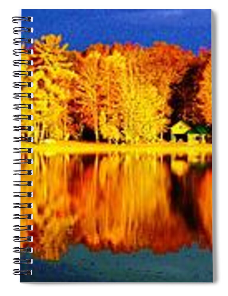 Michigan Spiral Notebook featuring the photograph The other side... pano 2015 by Daniel Thompson