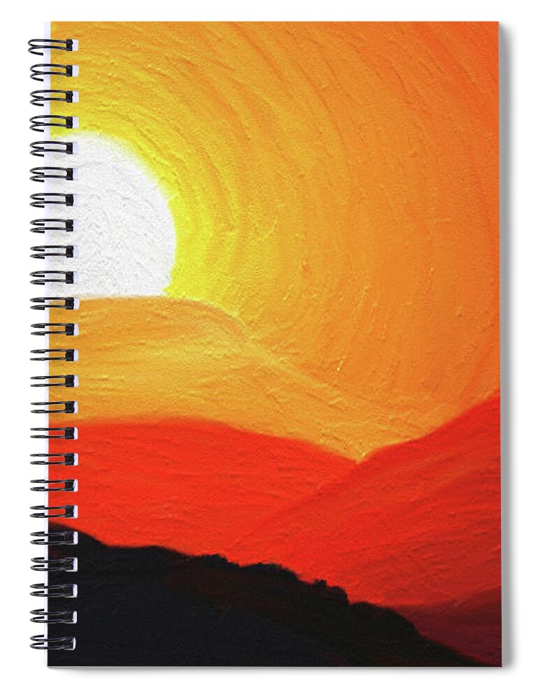 The Painted Desert Spiral Notebook featuring the painting The Painted Desert by DiDesigns Graphics