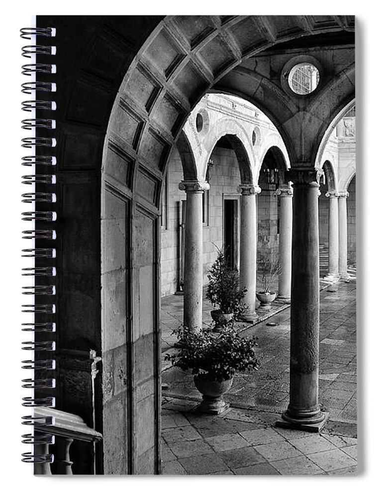Castilla Leon Spiral Notebook featuring the photograph The Palace of the Guzmanes Courtyard by RicardMN Photography