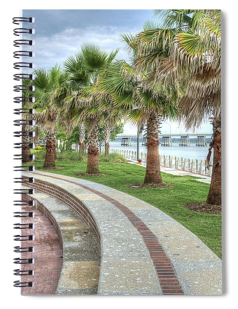 henry C. Chambers Spiral Notebook featuring the photograph The Palms of Water Front Park by Scott Hansen