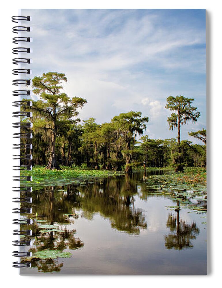 Nelumbo Lutea Spiral Notebook featuring the photograph The Path Among by Lana Trussell