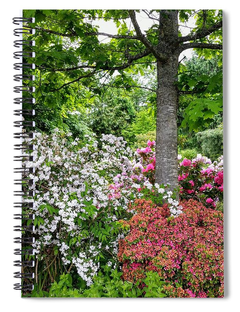 Botanical Flower's Nature Spiral Notebook featuring the photograph The peaceful place 8 by Valerie Josi