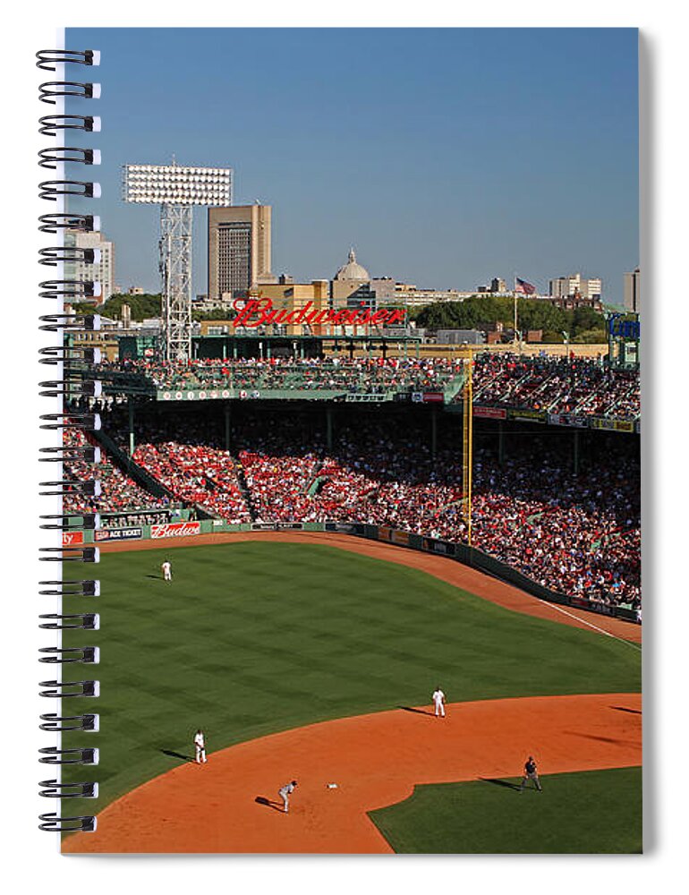 Fenway Park Spiral Notebook featuring the photograph The Pesky Pole by Juergen Roth