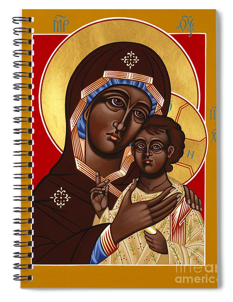 The Petrovskya Icon Spiral Notebook featuring the painting The Petrovskya Icon of the Mother of God 128 by William Hart McNichols