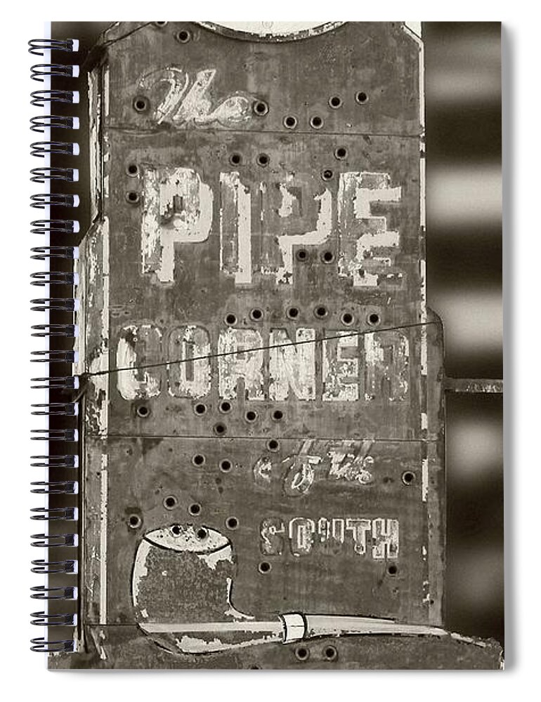 Photo For Sale Spiral Notebook featuring the photograph The Pipe Corner Monochrome by Robert Wilder Jr