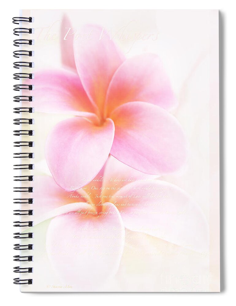 Aloha Spiral Notebook featuring the photograph The Poet Whispers by Sharon Mau