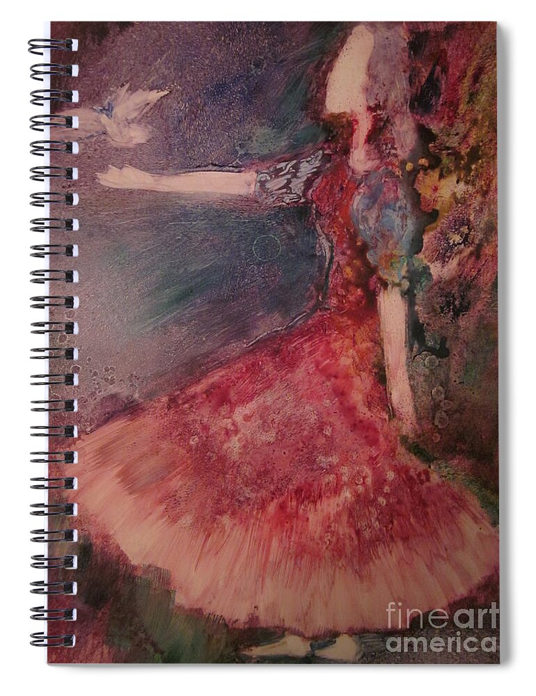 Holy Spirit Spiral Notebook featuring the painting The Promise by Deborah Nell