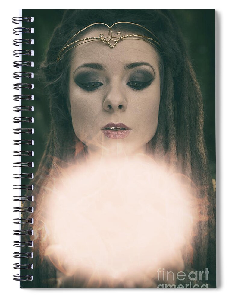 Woman Spiral Notebook featuring the photograph The Prophecy by Clayton Bastiani