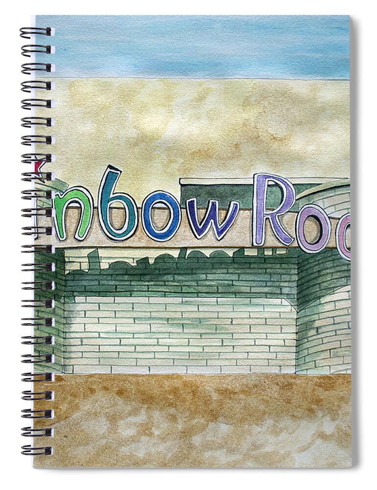Asbury Art Spiral Notebook featuring the painting The Rainbow Room by Patricia Arroyo