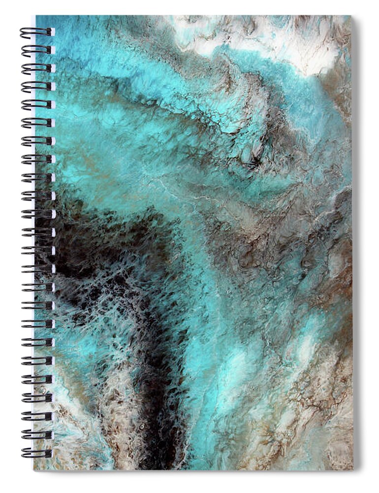 Ocean Spiral Notebook featuring the painting The Reef by Tamara Nelson