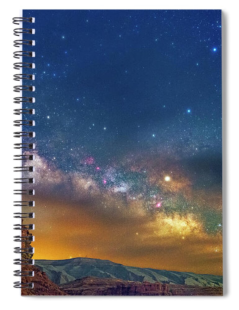 Astronomy Spiral Notebook featuring the photograph The Rift by Ralf Rohner