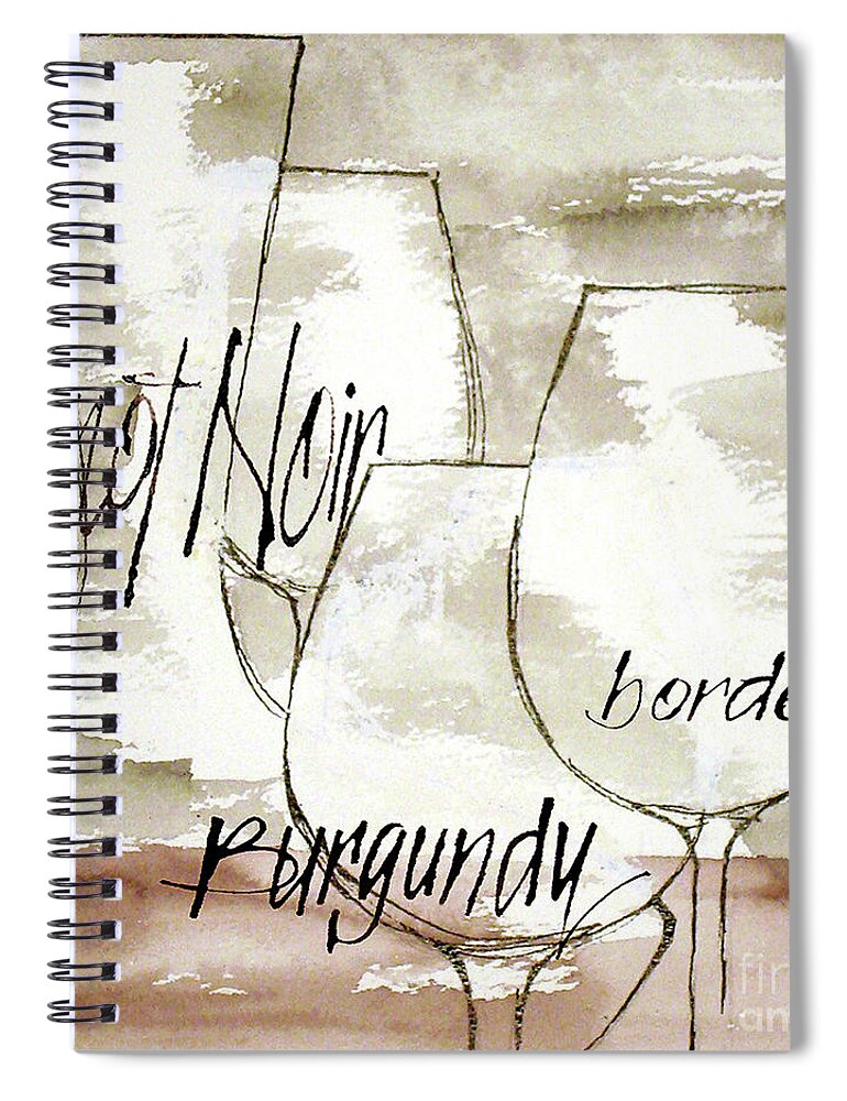 Original Watercolors Spiral Notebook featuring the painting The Right Glass 6 by Chris Paschke