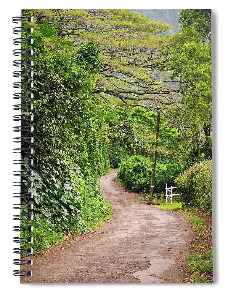 Hawaii Spiral Notebook featuring the photograph The Road Less Traveled-Waipio Valley Hawaii by Denise Bird