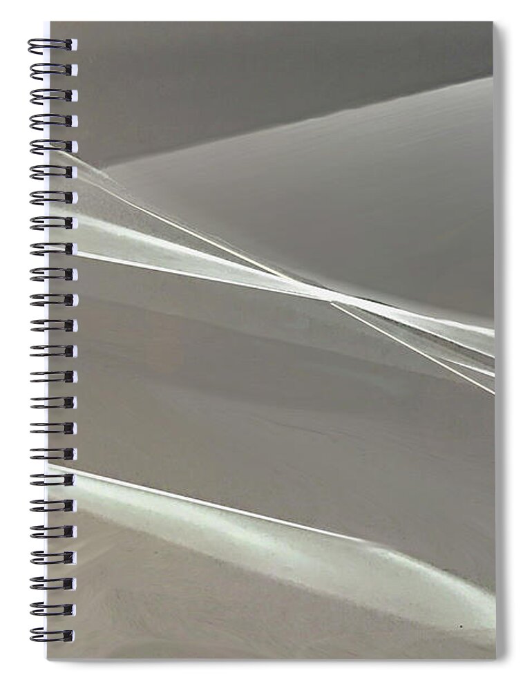 Abstract Spiral Notebook featuring the digital art A Rush of Wings by Gina Harrison