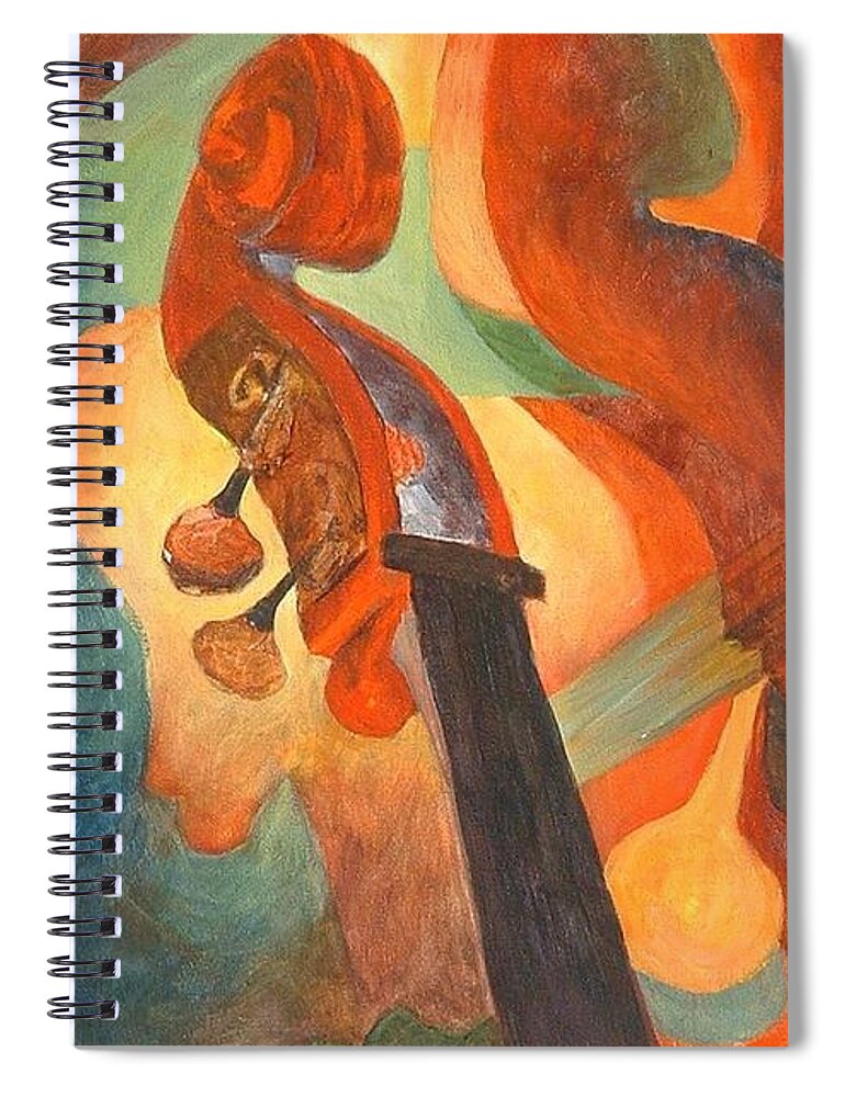 Scroll Spiral Notebook featuring the painting The Scroll by Claire Gagnon