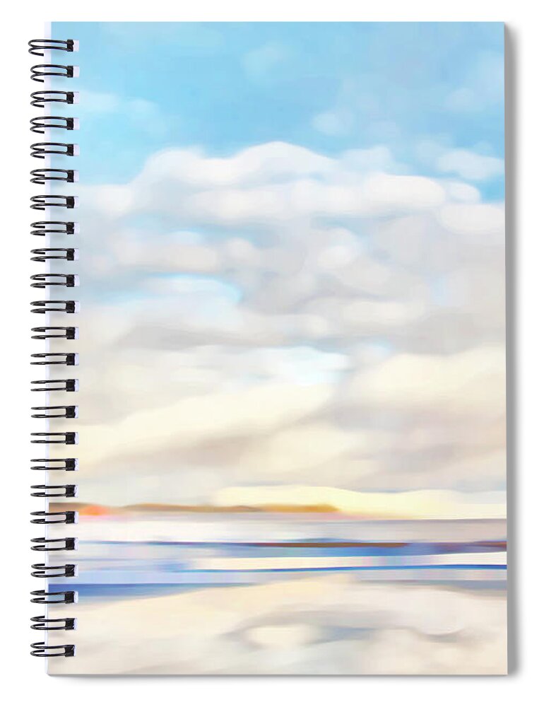 Sea Spiral Notebook featuring the photograph The Seaside by Theresa Tahara