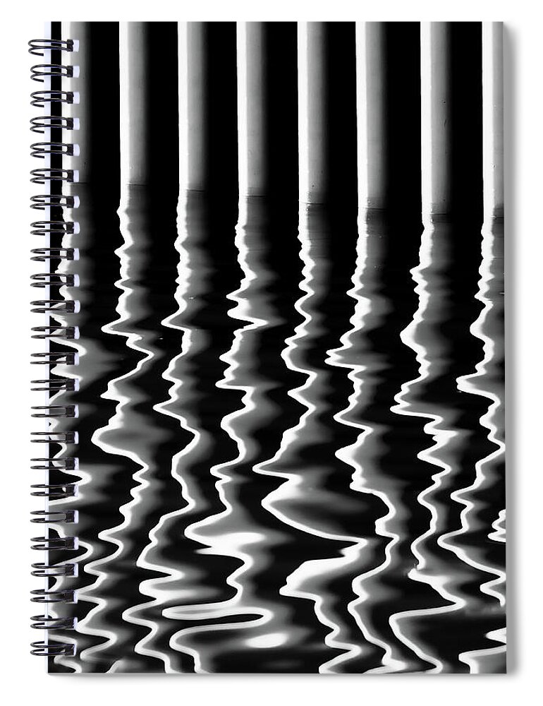 Reflection Spiral Notebook featuring the photograph The seismograph by Mikel Martinez de Osaba