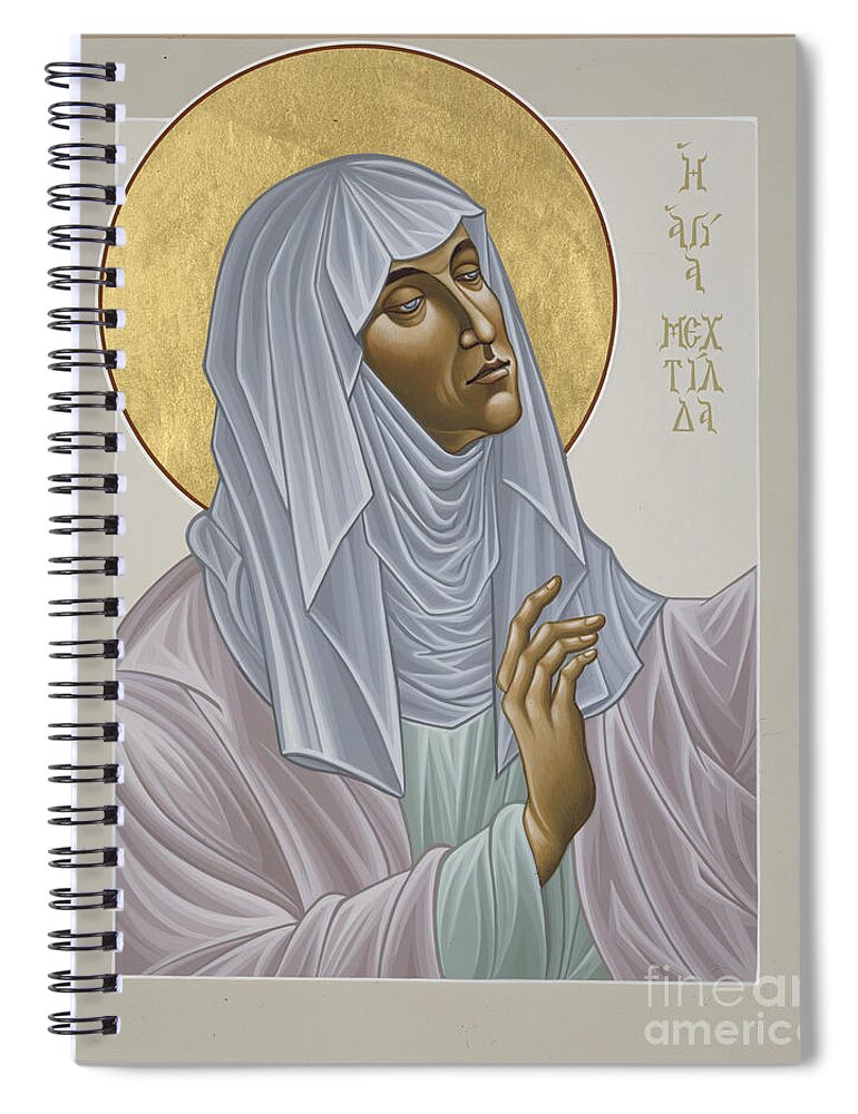 The Servant Of God Mechtild Of Magdeberg Spiral Notebook featuring the painting The Servant of God Mechtild of Magdeberg 052 by William Hart McNichols