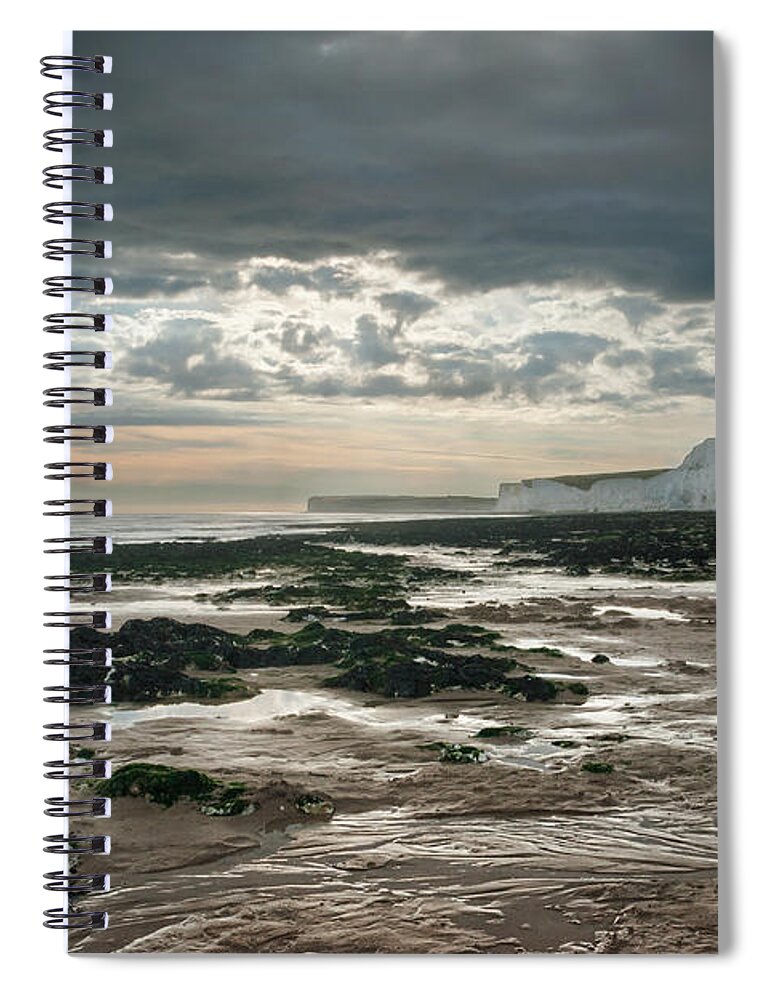 Seven Sisters Eastbourne Spiral Notebook featuring the photograph The Seven Sisters, Sussex by Ann Garrett