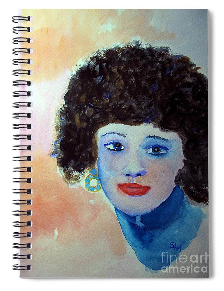 Woman Spiral Notebook featuring the painting The Sixties by Sandy McIntire