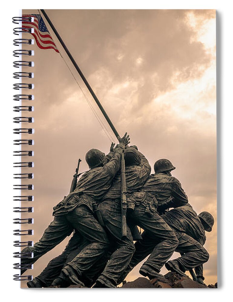 Landscape Spiral Notebook featuring the photograph The Skies Over Iwo Jima by Michael Scott