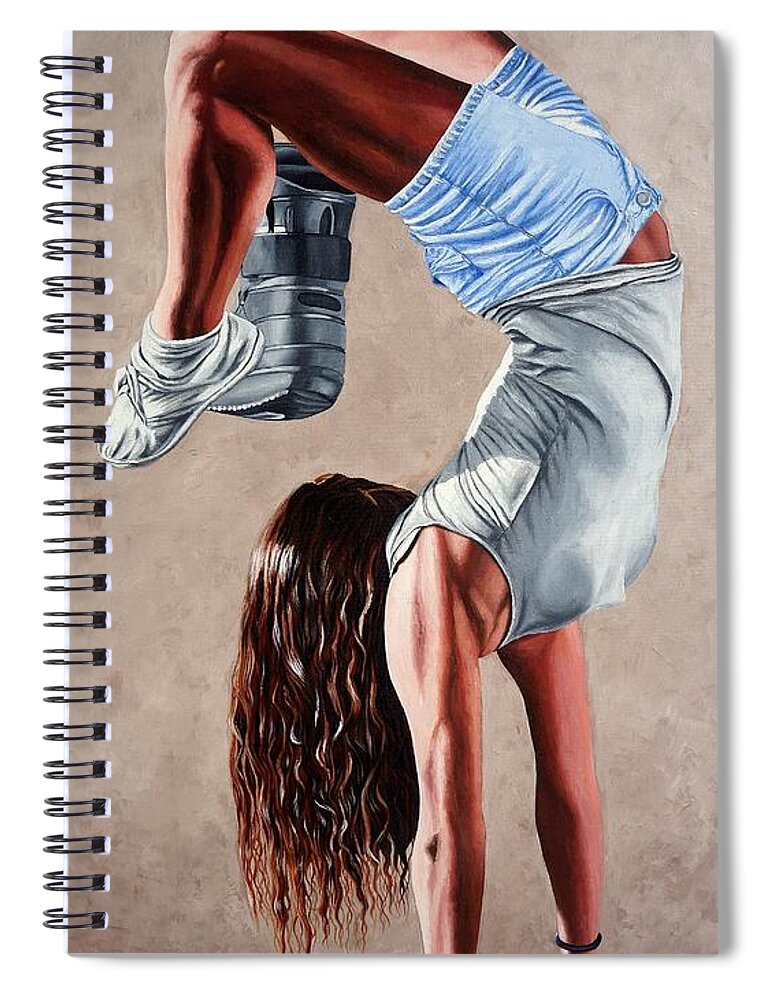 Pisa Spiral Notebook featuring the painting The Sky is the Limit by Rezzan Erguvan-Onal