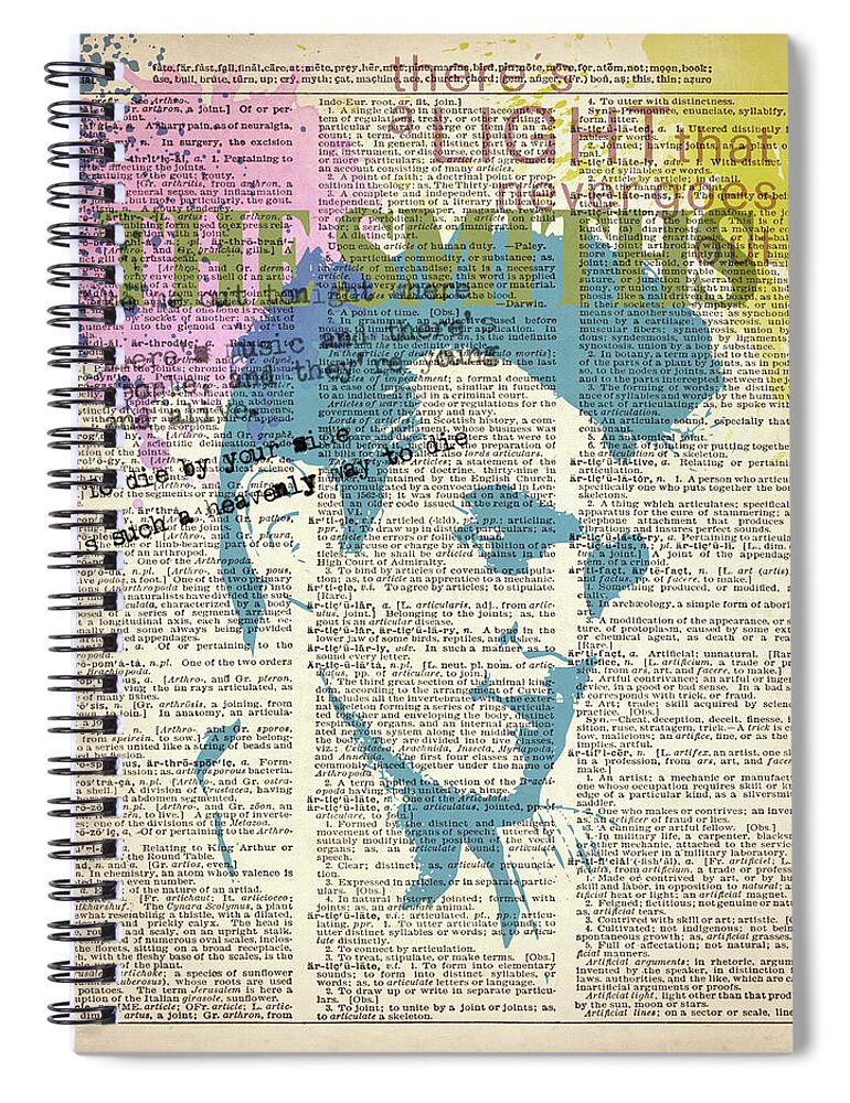 Jimi Hendrix Spiral Notebook featuring the painting THE SMITHS on dictionary page by Art Popop