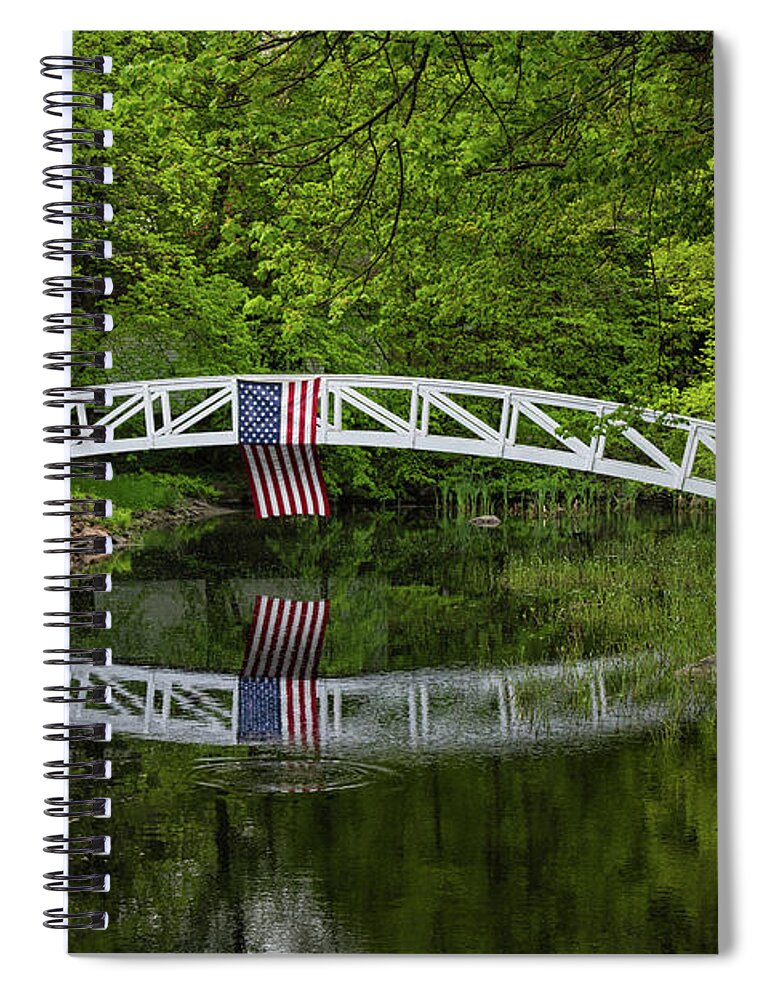 Somesville Bridge Spiral Notebook featuring the photograph The Somesville Bridge by Lorraine Cosgrove