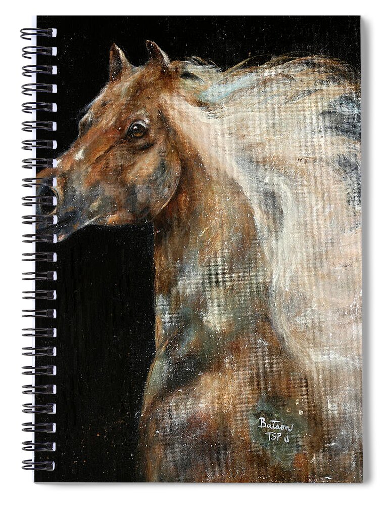Horses Spiral Notebook featuring the painting The Spirit of Freedom by Barbie Batson