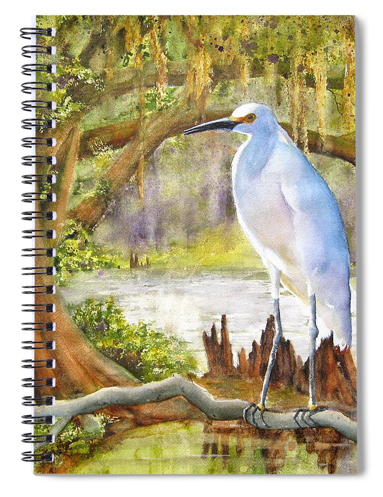 Landscape Spiral Notebook featuring the painting The Stalker by Shirley Braithwaite Hunt